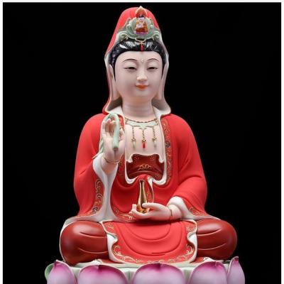 TƯỢNG SỨ PHẬT QUAN ÂM MEN MÀU